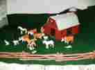 000-00 Plasticville Barn O Scale 7 Sections Fence 12 Farm Animals Farmer Wife