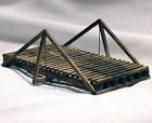 Hl105o 105o Hunterline King Post Truss Bridge Model Railroad Structure Unpainted Wood
