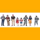1167 Life-like Products Standing People 1141 Nib O O-27 On30 Scale 077071011419