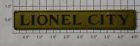 124-120 Lionel City Brass Plate