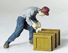 Fra1289 1289 Arttista Worker Bending Model Railroad Diorama Painted Pewter Figure Fra