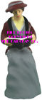 1518 Barclay Lady Sitting Reading Cast Metal Figure By