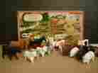 1606 Plasticville Barnyard Animals 4 O S Gauge 18 Horses Cows Pigs Sheep Iob