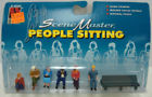 1636 Life Like People Sitting Bench Set Of