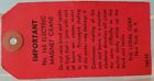 Paper165-93 165-93 Lionel Paper Warning Tag