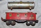 1682-1680 Lionel Prewar Tin Lithographed Caboose Oil Tanker Gauge Trains