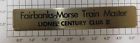 18340-2 Lionel Fm Trainmaster Demonstrator Century Club Ii Display Case Nameplat