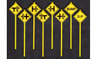 2075 Tichy Train Group Warning Signs Pieces