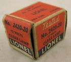 2420-20 X1 X2 .2026-58 Box Unused Lamps Lionel Clear Bulbs . Vintage 3