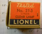27-3 Lionel Clear Lamp