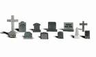 2726 Woodland Scenics Tombstones O Scale 11 Pcs Pk 724771027263