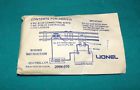 2904-010 Lionel Sealed Envelope Connecting Wires Ctc Lockon