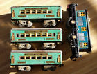 3113 American Flyer Dark Locomotive And Three Passenger Cars