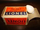 39-3 Lionel Vintage Volt Frosted Lamp Bulb