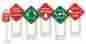 6-37185 Lionel O Christmas Railroad Signs 023922371850