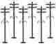 6-37995 Lionel Scale Telephone Poles Lighted 023922379955
