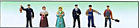 6065 Model Power Set Of 6 Steam Era People Figures 037135060654