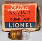 616-13 Lionel Trains Volt Bulb In Original Box Vintage Part Clear