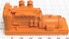 6520-17x Lionel Orange Diesel Motor Housing Generator Back Cover