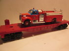 6823 Lionel Vintage Custom Flatcar City Corgi Fire Truck