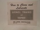 927-14 Lionel Page Booklet How To Clean Lubricate Trains Equipment