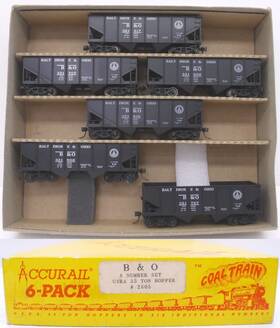 2605 Accurail Ho Baltimore And Ohio B&o Usra 55 Ton Hopper Train 6 Car Set Pack #2605