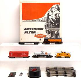 20510 American Flyer Vintage S Inch Rambler Diesel Freight Train Set/box