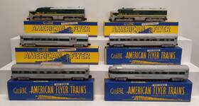 5570h American Flyer Vintage S Gauge Silver Rocket Diesel Passenger Set/box