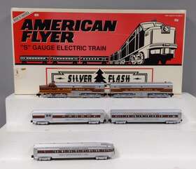 6-49606 American Flyer Silver Flash Ab S Gauge Diesel Passenger Train Set Ln/box