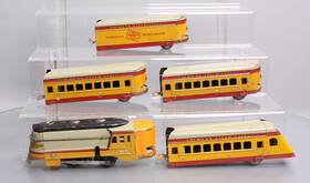 970-t American Flyer Vintage O Tinplate Hiawatha Streamliner Passenger Set