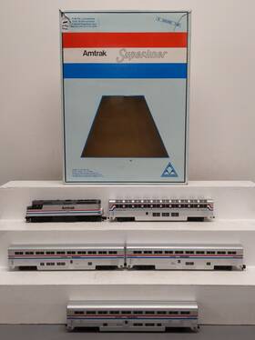 Slbsp3 American Models S Gauge Amtrak Superliner Train Set Ex/box