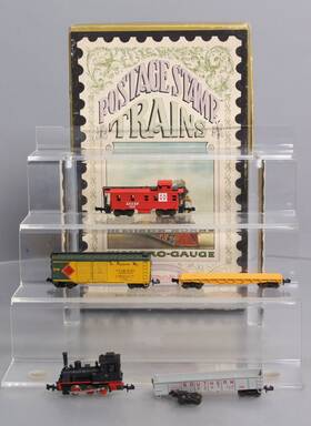 4802 Aurora Postage Stamp Trains N Scale Little Donkey Prr Train Set Of 5