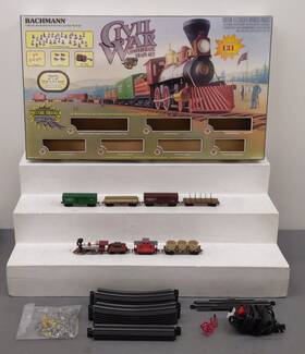 00630 Bachmann Ho Scale Civil War Confederate Steam Train Set Ex/box