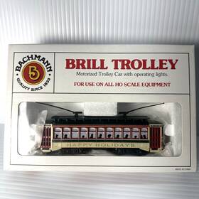Bachmann 022899610405 Ho Scale Brill Happy Holidays Trolley #61040 Nos