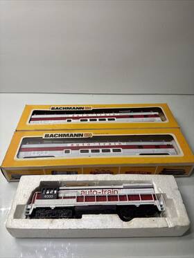 U33b Bachmann 0280 Athearn Auto-train Ge Diese Engine Train Set W 2 Cars