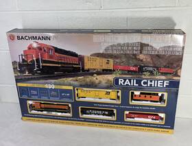 Bachmann 0706 Rail Chief Train Set Model Ho Railroad Bsnf Engine E-z Track Sys