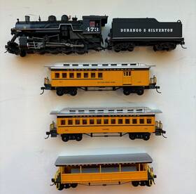 Bac00710 Bachmann Ho-gauge Durango And Silverton Passenger Train Set Used