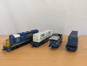 Bac00734 Bachmann Ho Coastliner Train Set Csx Diecast Locomotive