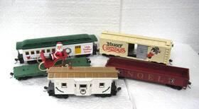 Rc25 Bachmann/model Power Ho Christmas Train Cars Add On Set Of