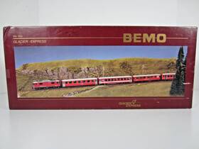 7258-120 Bemo 7258 120 Rhatische Bahn Glacier Express Passenger Set