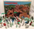 E3034 Box Rare 3398 Play Mountain 79pcs Marx Set Prehistoric Original Vintage
