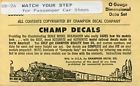 Champod26 Champ Decals Scale Dimensional Date Set Watch Your Step