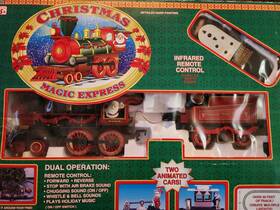 Christmas Magic Express Toy Train Set 011543054108 G Gauge Scale Remote Control With Box Works
