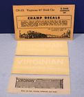 Cn-101 Champion Factory New Virginian Stock Car Set Scale Champ Decals