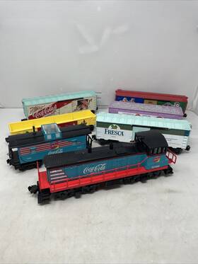 223802 Coca Cola K-line 22380 Coca-cola Mp-15 Diesel Locomotive Engine Blue Train Set-6 Other Car