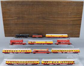 0001-008513 Con-cor Royal American Show Circus N Gauge Steam Train Set Ln/box