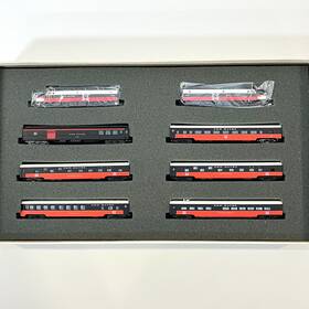 0001-008517 Con-cor N Scale New Haven Mcginnis Set Pa-1 Diesel Locos And 6 Cars Incl Baggage