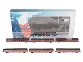 001-042052 Con-cor N Scale Pennsylvania Steam Passenger Train Set Ln/box