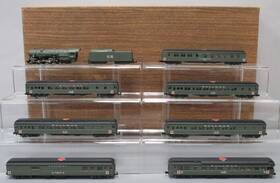 8504 Con-cor N Scale Us Army Hospital Steam Train Set Ln/box