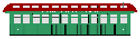Dft08 Quik-kit Top Wood On30 Short Coach Model Version Railroad Broad Laser East